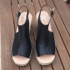 JG slingback espadrille wedges. Size 8
